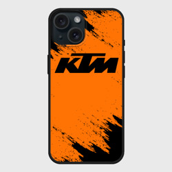 Чехол силиконовый для Apple iPhone 15 матовый КТМ KTM