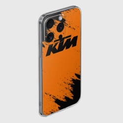 Чехол для iPhone 15 Pro силиконовый с защитой камеры КТМ KTM - фото 2
