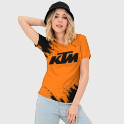 Женская футболка 3D Slim КТМ KTM - фото 2