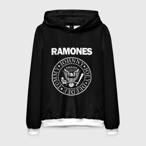 Мужская толстовка 3D Ramones Рамонес, цвет белый