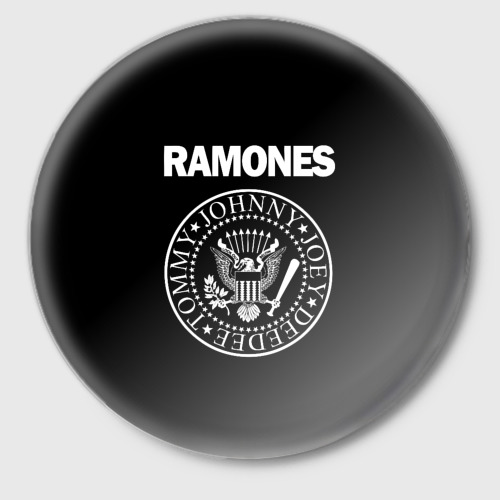 Значок Ramones Рамонес, цвет белый