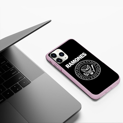 Чехол для iPhone 11 Pro матовый Ramones Рамонес, цвет розовый - фото 5