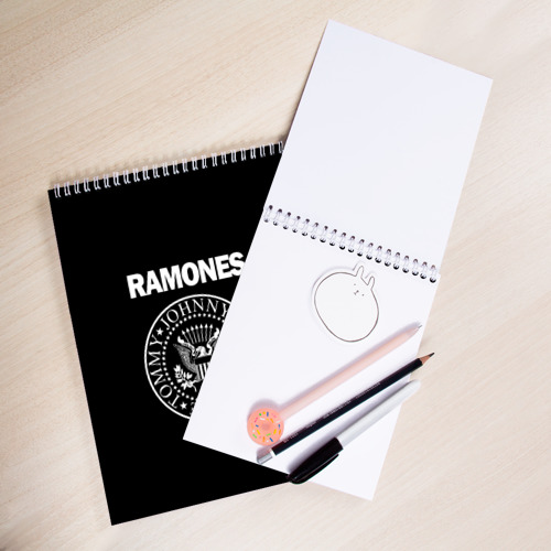 Скетчбук Ramones Рамонес, цвет белый - фото 3