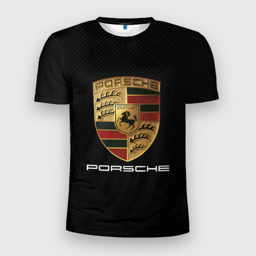 Мужская футболка 3D Slim Porsche Порше, цвет 3D печать