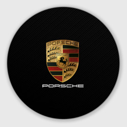 Круглый коврик для мышки Porsche Порше