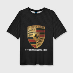 Женская футболка oversize 3D Porsche Порше