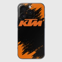 Чехол для iPhone 16 Pro Max силиконовый с защитой камеры КТМ КТМ