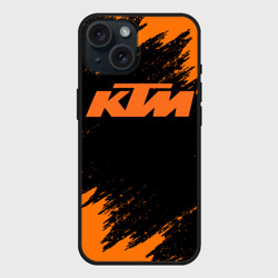 Чехол силиконовый для Apple iPhone 15 матовый КТМ КТМ