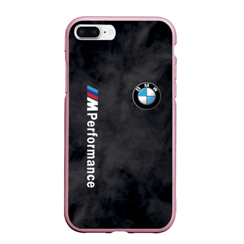 Чехол для iPhone 7Plus/8 Plus матовый BmW m performance БмВ м, цвет розовый