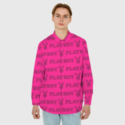 Мужская рубашка oversize 3D Playboy Плейбой - фото 2