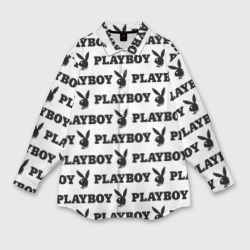 Женская рубашка oversize 3D Playboy Плейбой