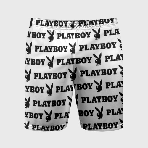 Мужские шорты спортивные Playboy Плейбой, цвет 3D печать