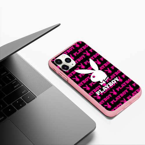 Чехол для iPhone 11 Pro Max матовый Playboy Плейбой, цвет баблгам - фото 5