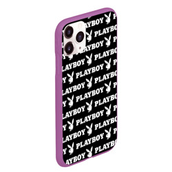 Чехол для iPhone 11 Pro Max матовый Playboy pattern Плейбой паттерн - фото 2