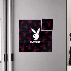 Плакат с принтом Playboy pattern для любого человека, вид спереди №4. Цвет основы: белый