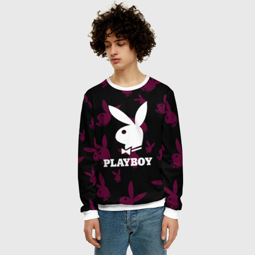 Мужской свитшот 3D Playboy pattern - фото 3