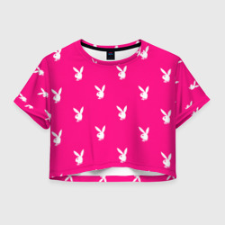 Женская футболка Crop-top 3D Playboy Плейбой