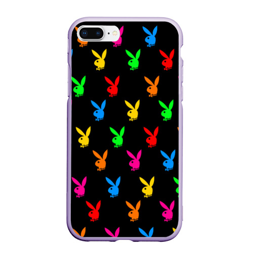 Чехол для iPhone 7Plus/8 Plus матовый Playboy Плейбой, цвет светло-сиреневый