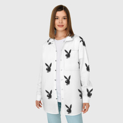 Женская рубашка oversize 3D Playboy Плейбой - фото 2