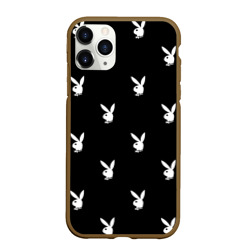Чехол для iPhone 11 Pro Max матовый Плейбой паттерн Playboy pattern