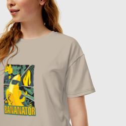 Женская футболка хлопок Oversize Bananator - фото 2