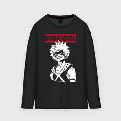 Мужской лонгслив oversize хлопок Моя Геройская Академия Bakugou