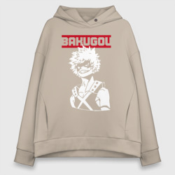 Женское худи Oversize хлопок Моя Геройская Академия Bakugou