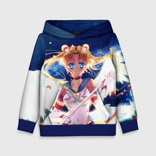 Детская толстовка 3D Sailor moon, цвет синий