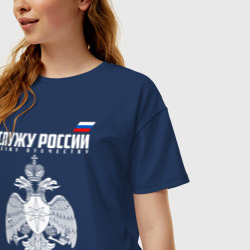 Женская футболка хлопок Oversize МЧС России - фото 2