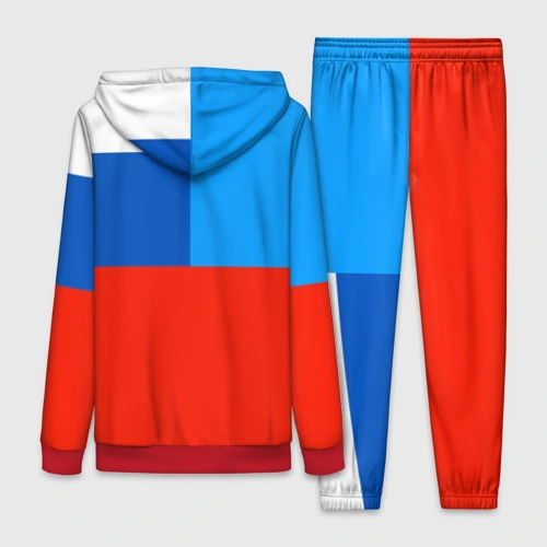 Женский костюм 3D с принтом Флаг МЧС России, вид сзади #1