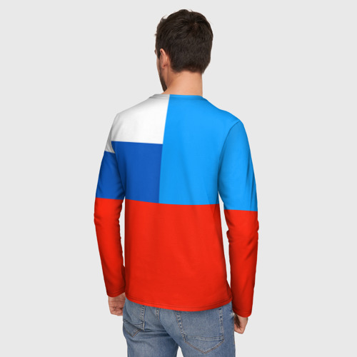 Мужской лонгслив 3D Флаг МЧС России, цвет 3D печать - фото 4