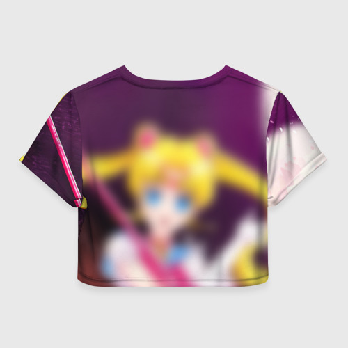 Женская футболка Crop-top 3D Sailor Moon, цвет 3D печать - фото 2