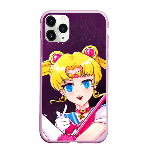 Чехол для iPhone 11 Pro Max матовый Sailor Moon, цвет розовый