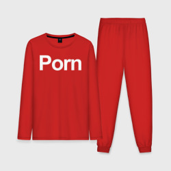 Мужская пижама с лонгсливом хлопок Porn