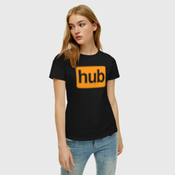Женская футболка хлопок Hub - фото 2