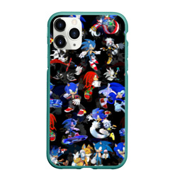 Чехол для iPhone 11 Pro Max матовый Sonic паттерн