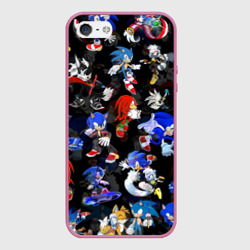 Чехол для iPhone 5/5S матовый Sonic паттерн