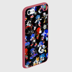 Чехол для iPhone 5/5S матовый Sonic паттерн - фото 2