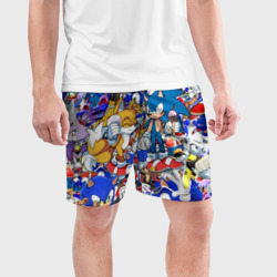 Мужские шорты спортивные Sonic pattern Соник - фото 2