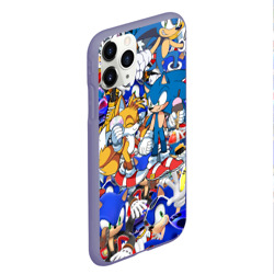 Чехол для iPhone 11 Pro Max матовый Sonic pattern Соник - фото 2