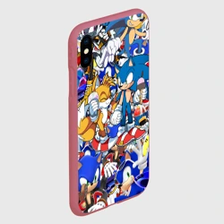 Чехол для iPhone XS Max матовый Sonic pattern Соник - фото 2