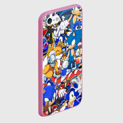 Чехол для iPhone 5/5S матовый Sonic pattern Соник - фото 2