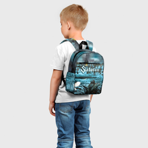 Детский рюкзак 3D с принтом Sabaton, фото на моделе #1