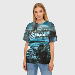 Женская футболка oversize 3D Sabaton - фото 2