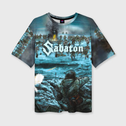 Женская футболка oversize 3D Sabaton