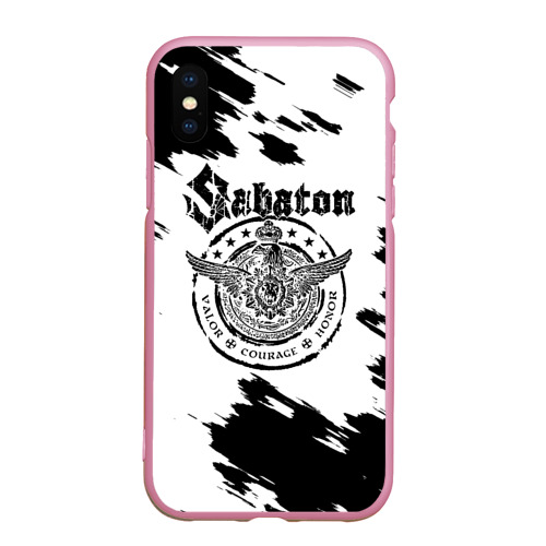 Чехол для iPhone XS Max матовый Sabaton, цвет розовый