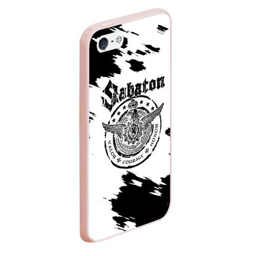 Чехол для iPhone 5/5S матовый Sabaton, цвет светло-розовый - фото 3