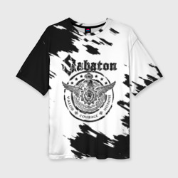 Женская футболка oversize 3D Sabaton