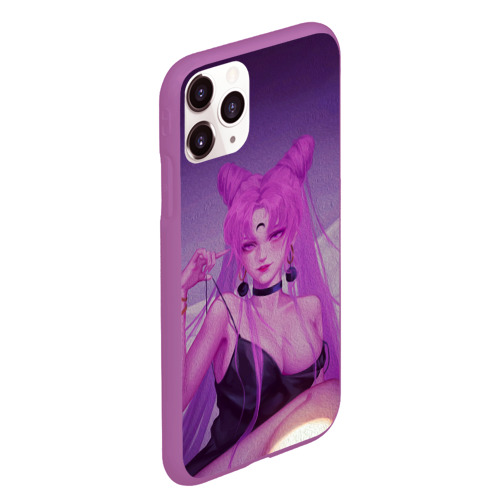 Чехол для iPhone 11 Pro Max матовый Pink hear, цвет фиолетовый - фото 3