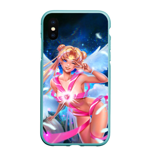 Чехол для iPhone XS Max матовый Sexy Sailor Moon перевоплощается , цвет мятный
